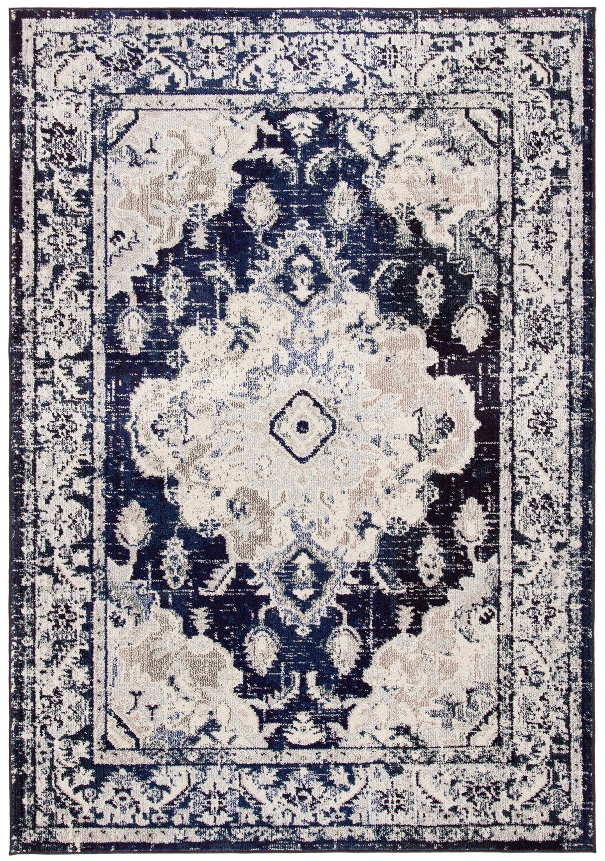 Safavieh Monaco Mnc243C Ivory/Navy Rugs.