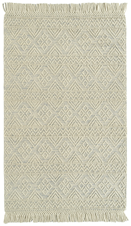 Kaleen Mara Mil01-01 Ivory, Blue Area Rug