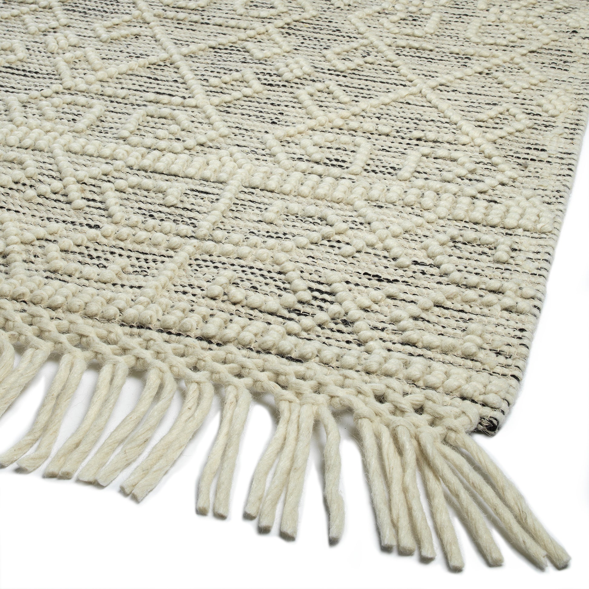 Kaleen Mara Mil03-01 Ivory, Black Area Rug