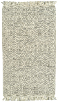 Kaleen Mara Mil03-01 Ivory, Black Area Rug