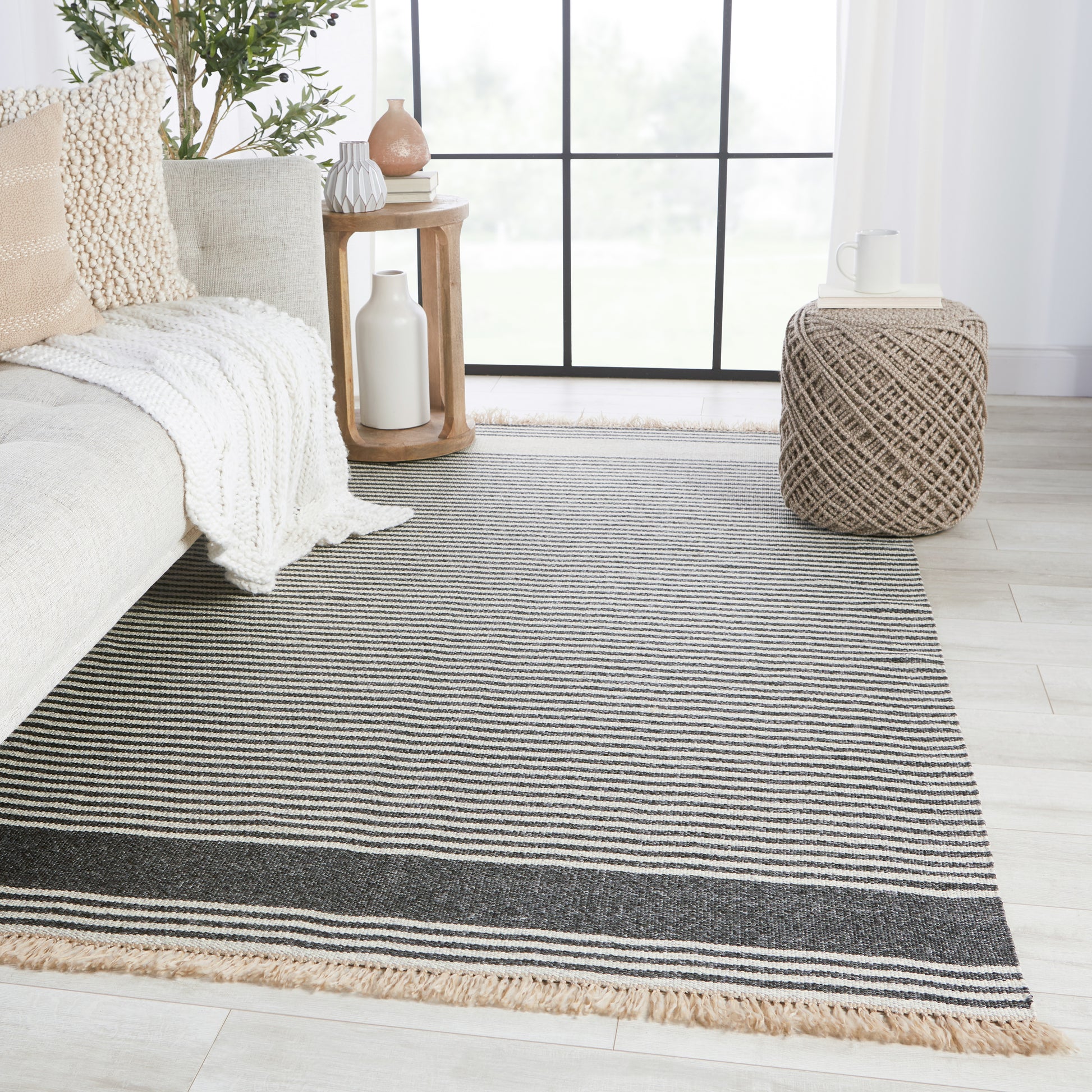 Jaipur Morro Bay Strand Mrb01 Dark Gray/Beige Area Rug