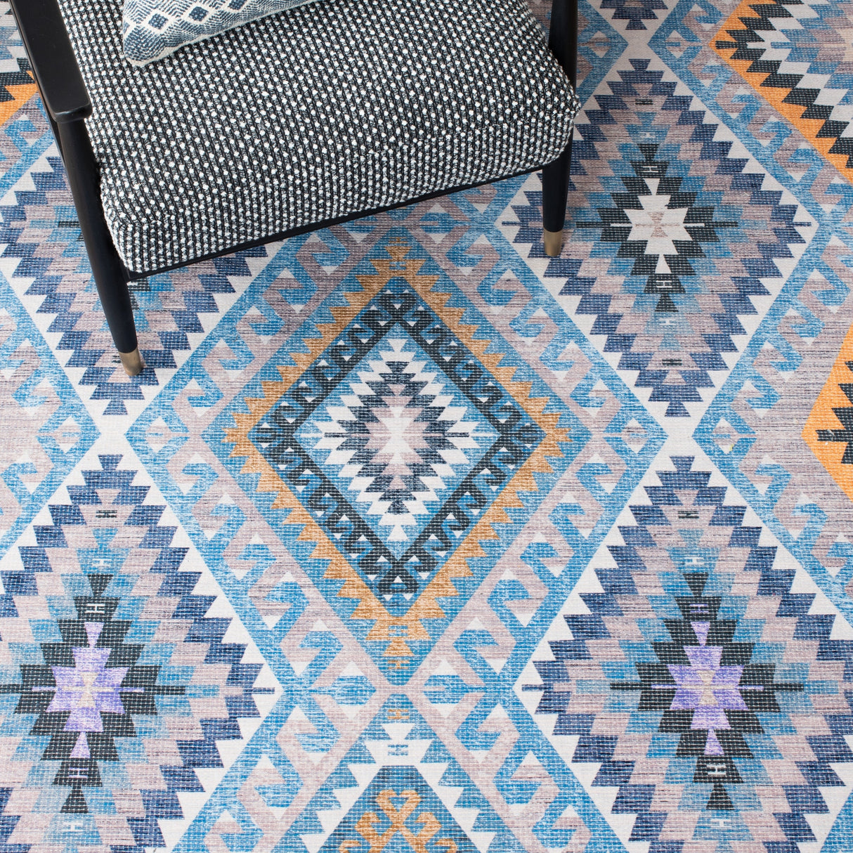 Safavieh Marbella Mrb644M Blue/Gold Rugs.