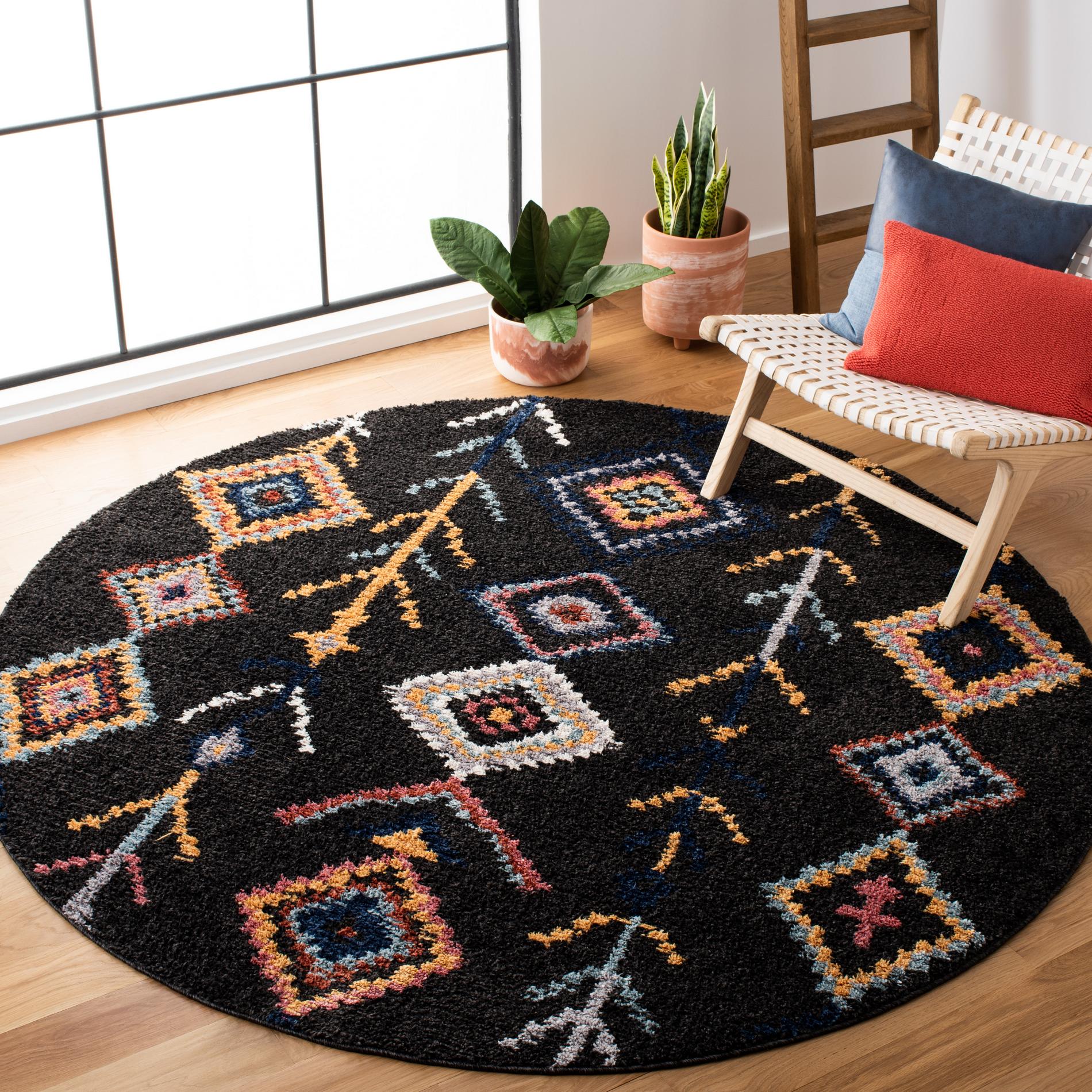 Safavieh Morocco Mrc908Z Black/Navy Area Rug