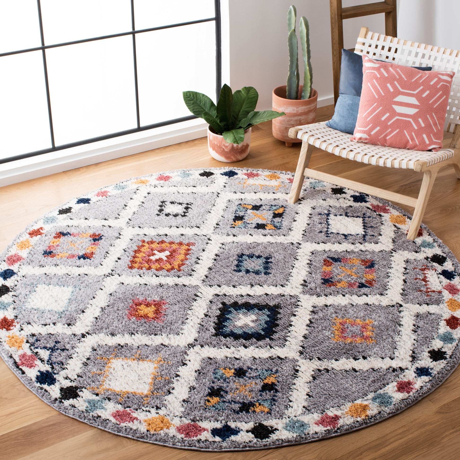 Safavieh Morocco Mrc965F Grey/Multi Area Rug