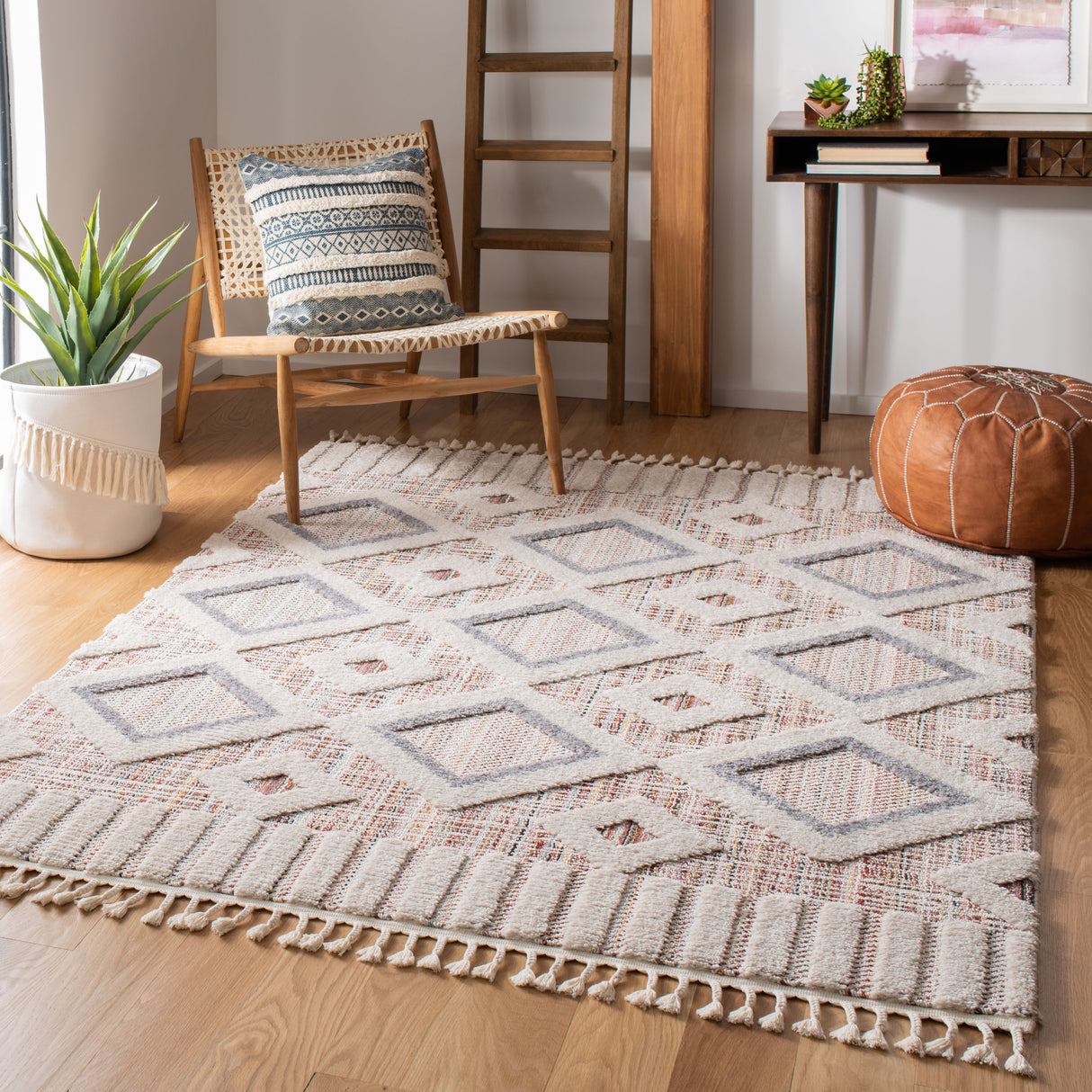 Safavieh Marrakesh Mrk523D Grey/Multi Rug.