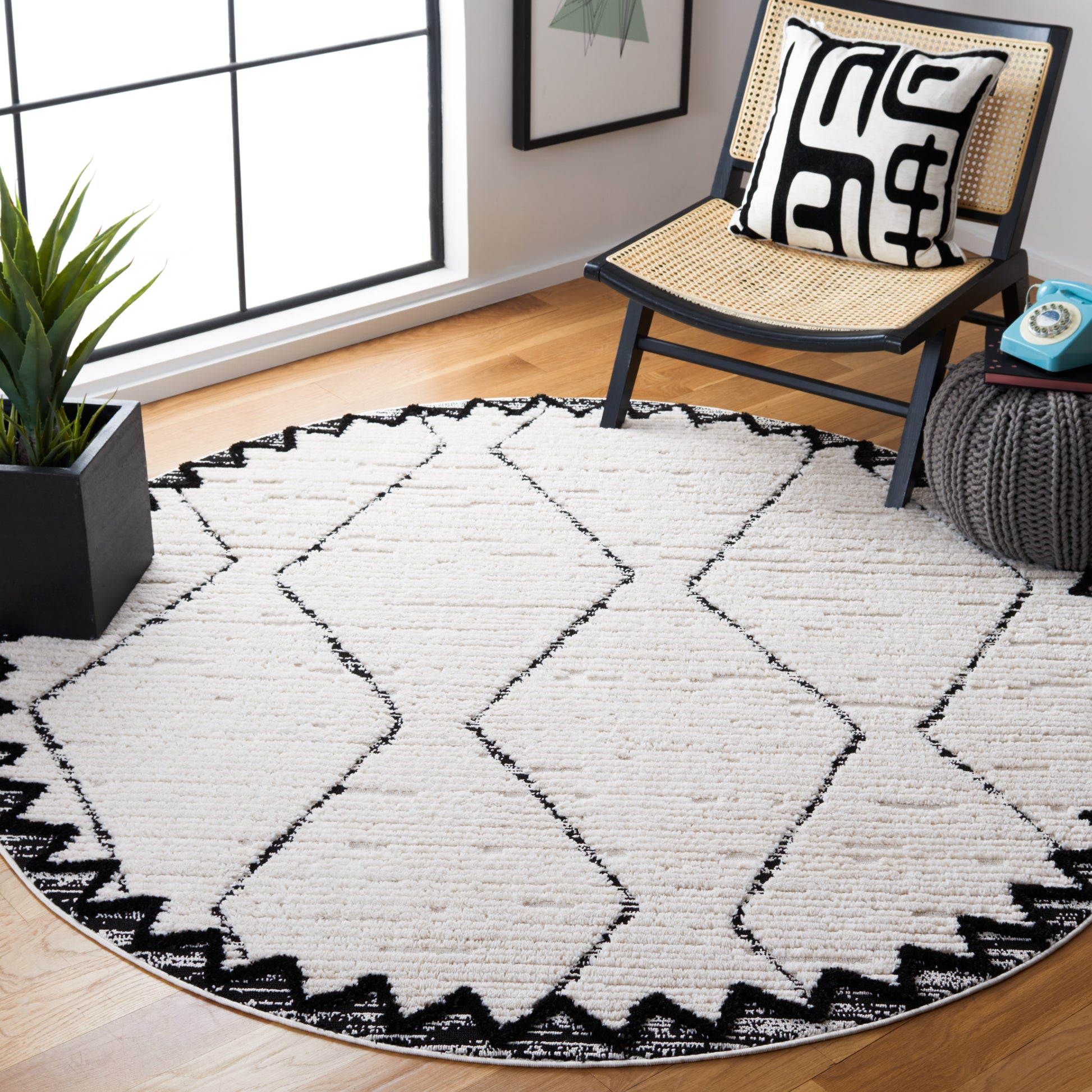 Safavieh Marrakesh Mrk536A Ivory/Anthracite Area Rug