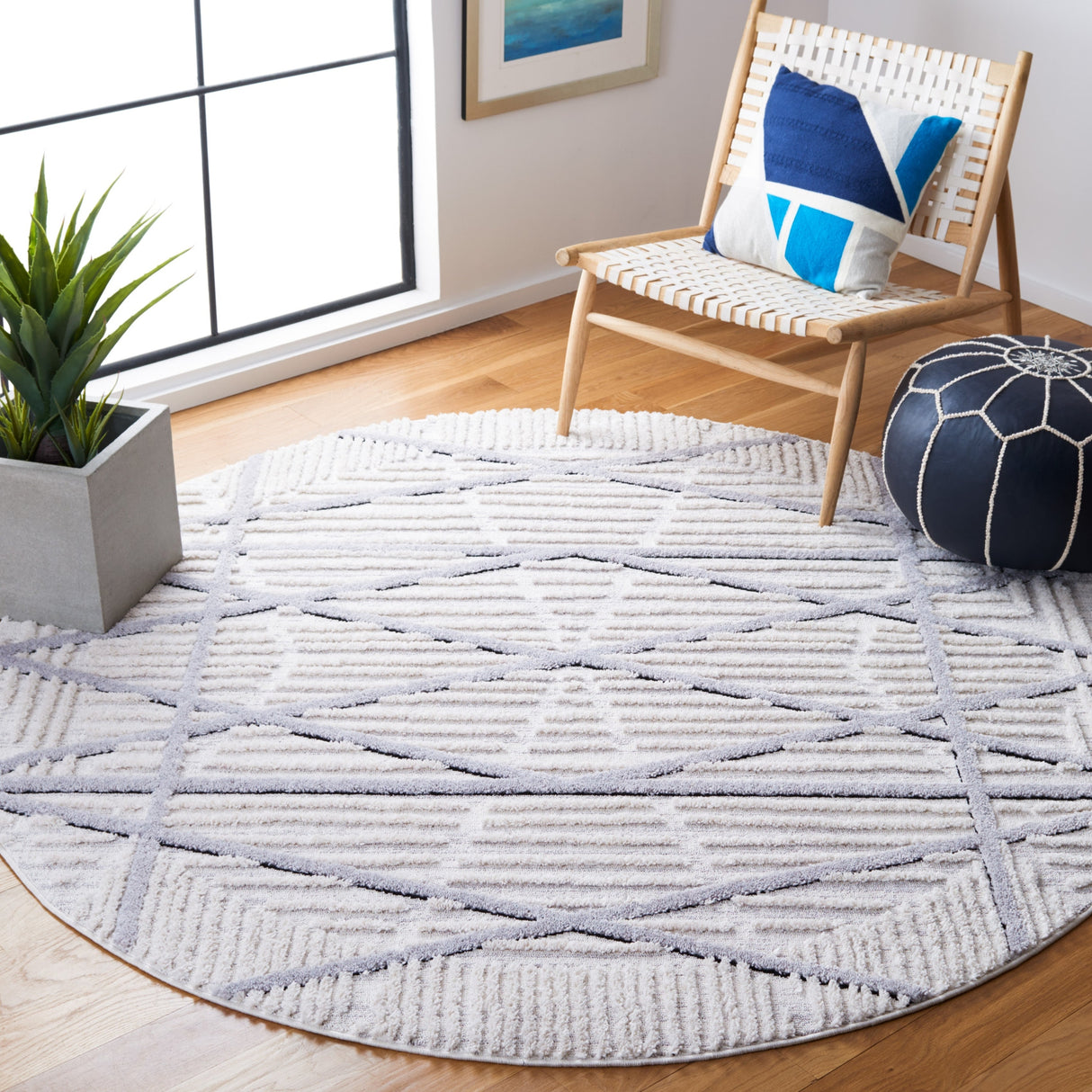 Safavieh Marrakesh Mrk540F Beige/Grey Rug.