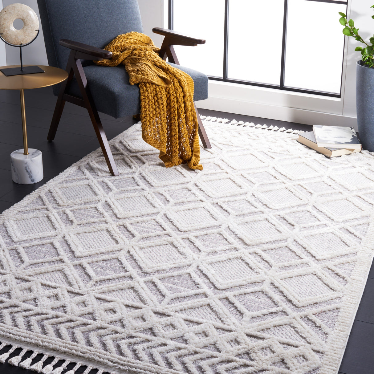 Safavieh Marrakesh Mrk566B Beige/Grey Rug.