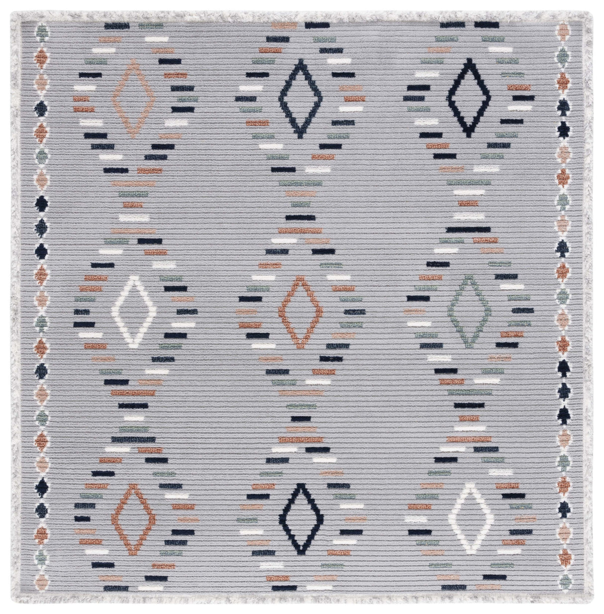 Safavieh Marrakesh Mrk602F Grey/Blue Rust Rug.