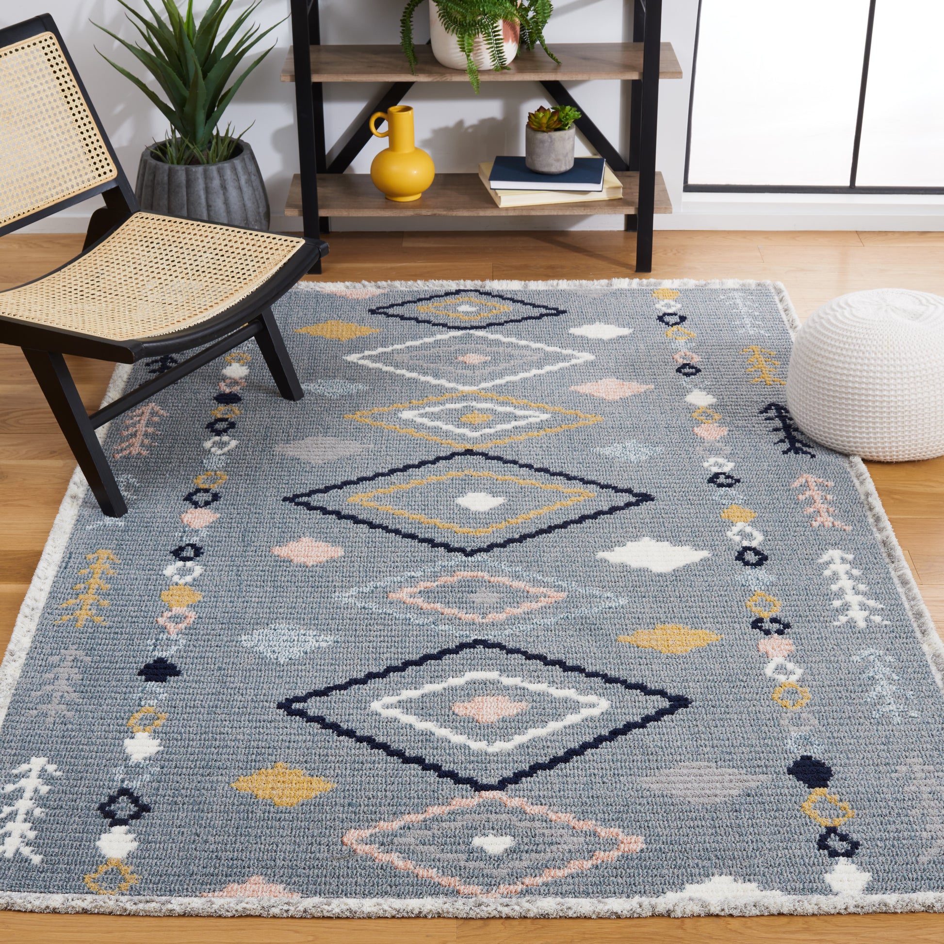 Safavieh Marrakesh Mrk604N Grey/Multi Area Rug