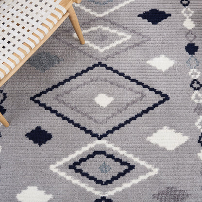 Safavieh Marrakesh Mrk604P Grey/Navy Area Rug