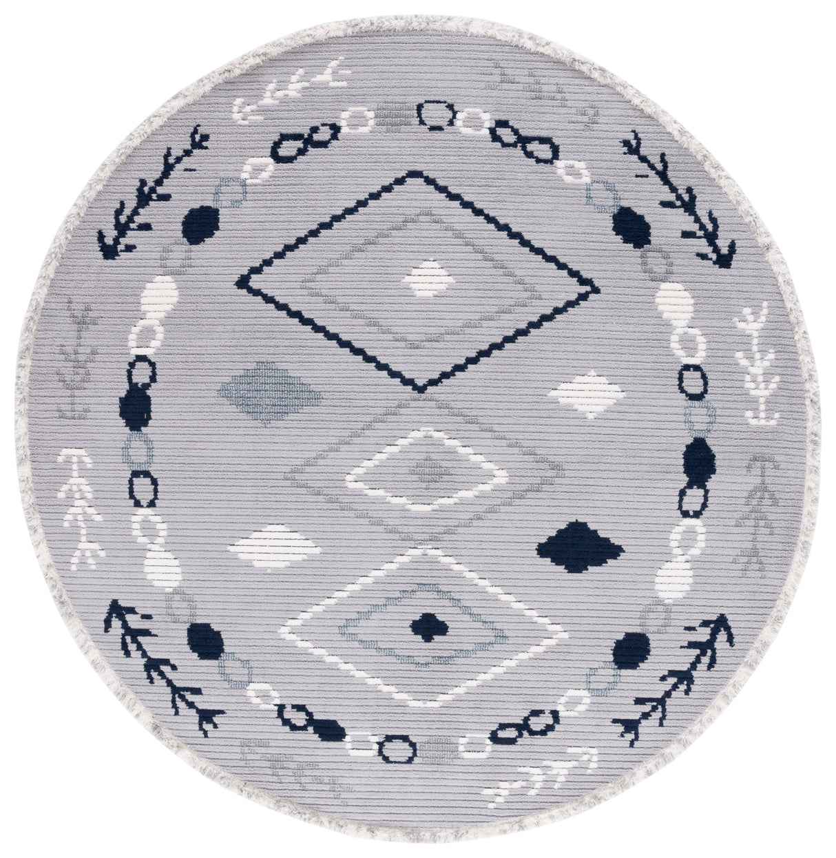 Safavieh Marrakesh Mrk604P Grey/Navy Rug.