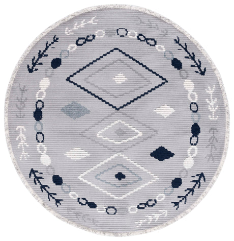 Safavieh Marrakesh Mrk604P Grey/Navy Rug.