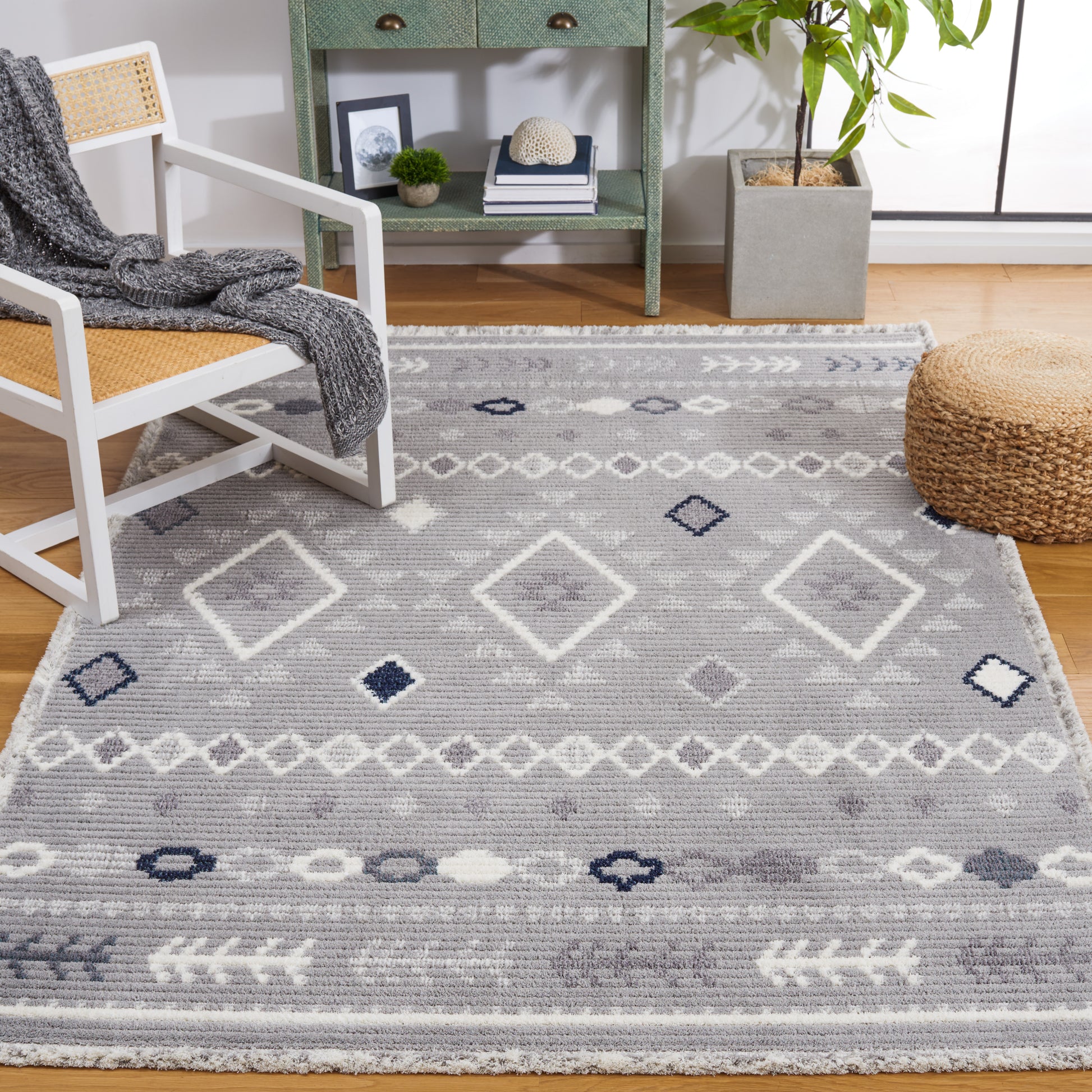 Safavieh Marrakesh Mrk606F Grey/Light Grey Area Rug