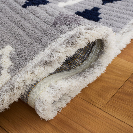 Safavieh Marrakesh Mrk606G Grey/Navy Rug.