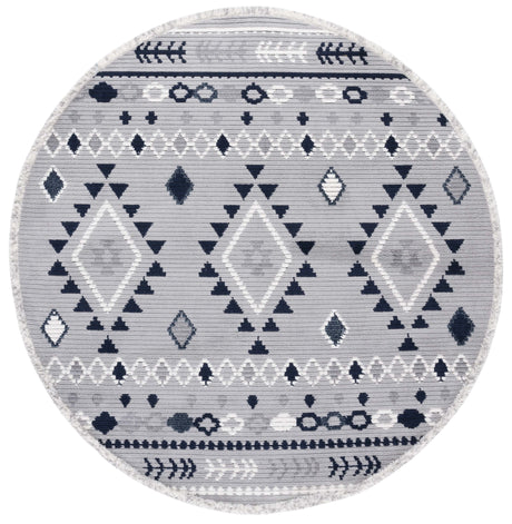 Safavieh Marrakesh Mrk606G Grey/Navy Rug.