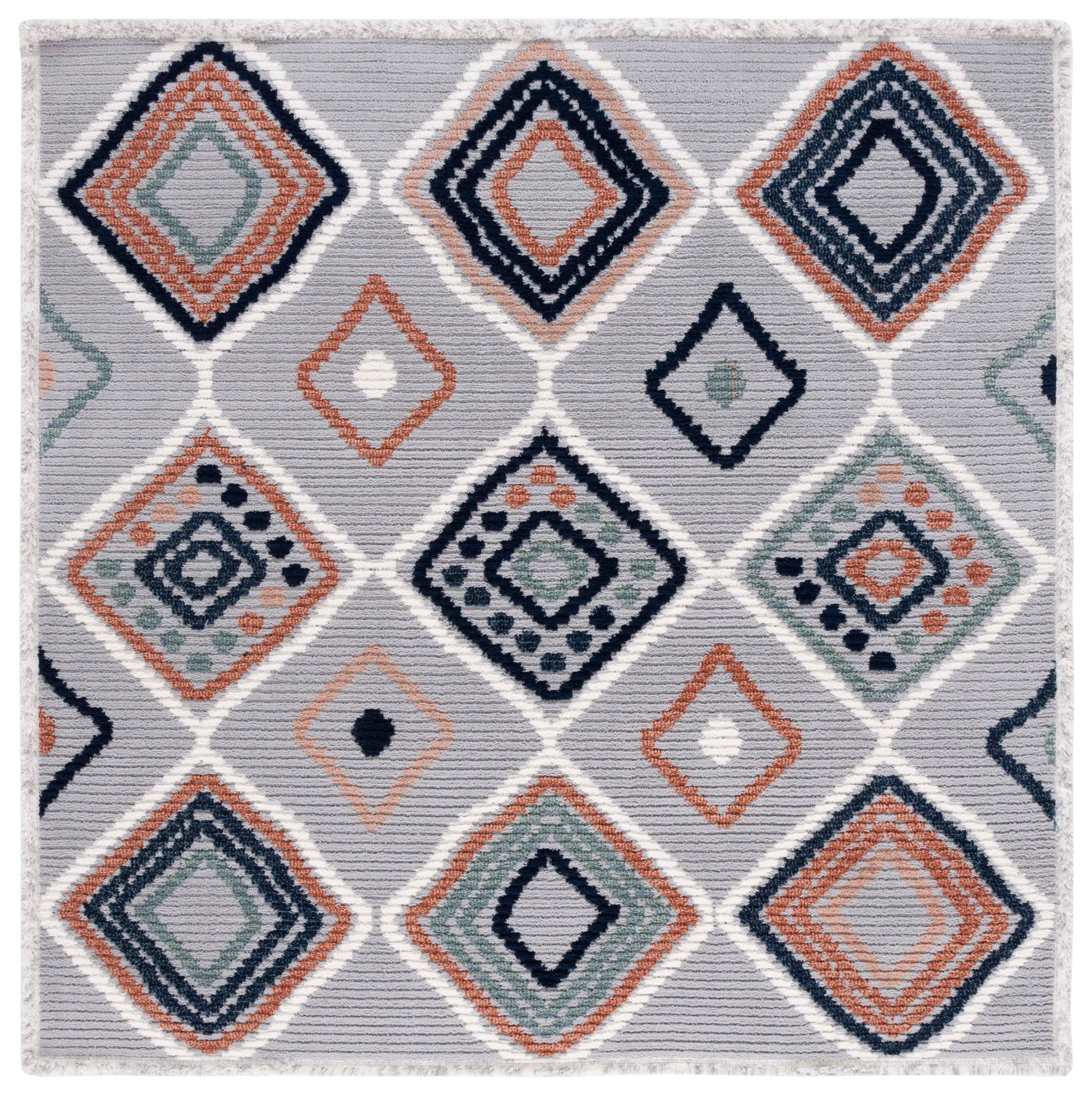 Safavieh Marrakesh Mrk608G Grey/Blue Rust Area Rug