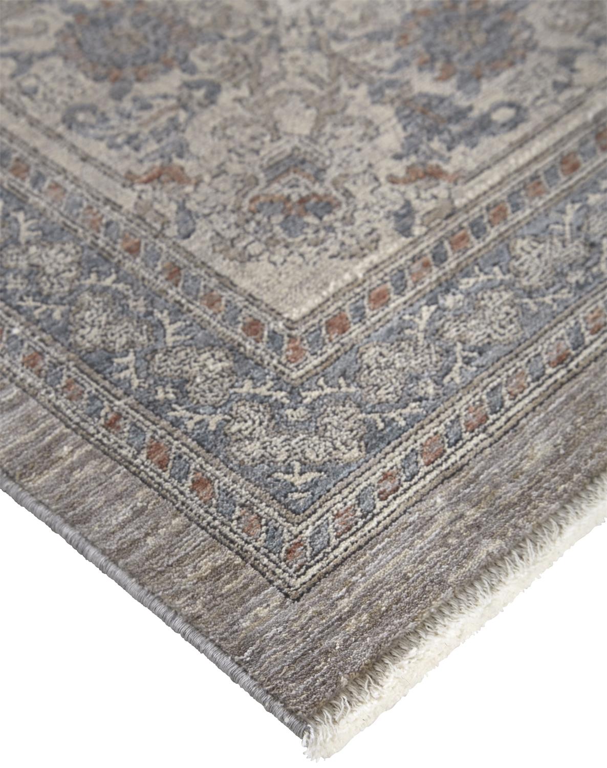 Feizy Marquette 3761F Gray/Blue Area Rug