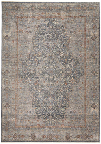 Feizy Marquette 3778F Gray/Rust Area Rug