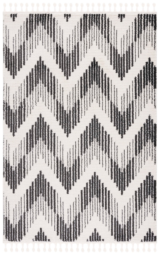 Safavieh Moroccan Tassel Mrt101A Ivory/Black Area Rug