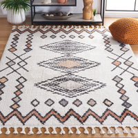 Safavieh Moroccan Tassel Mrt105A Ivory/Orange Area Rug