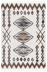 Safavieh Moroccan Tassel Mrt105A Ivory/Orange Rug.