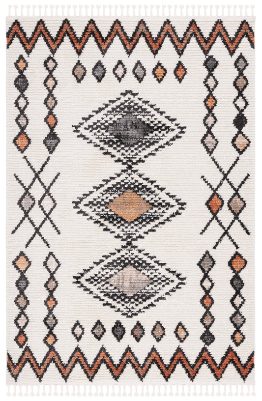 Safavieh Moroccan Tassel Mrt105A Ivory/Orange Area Rug