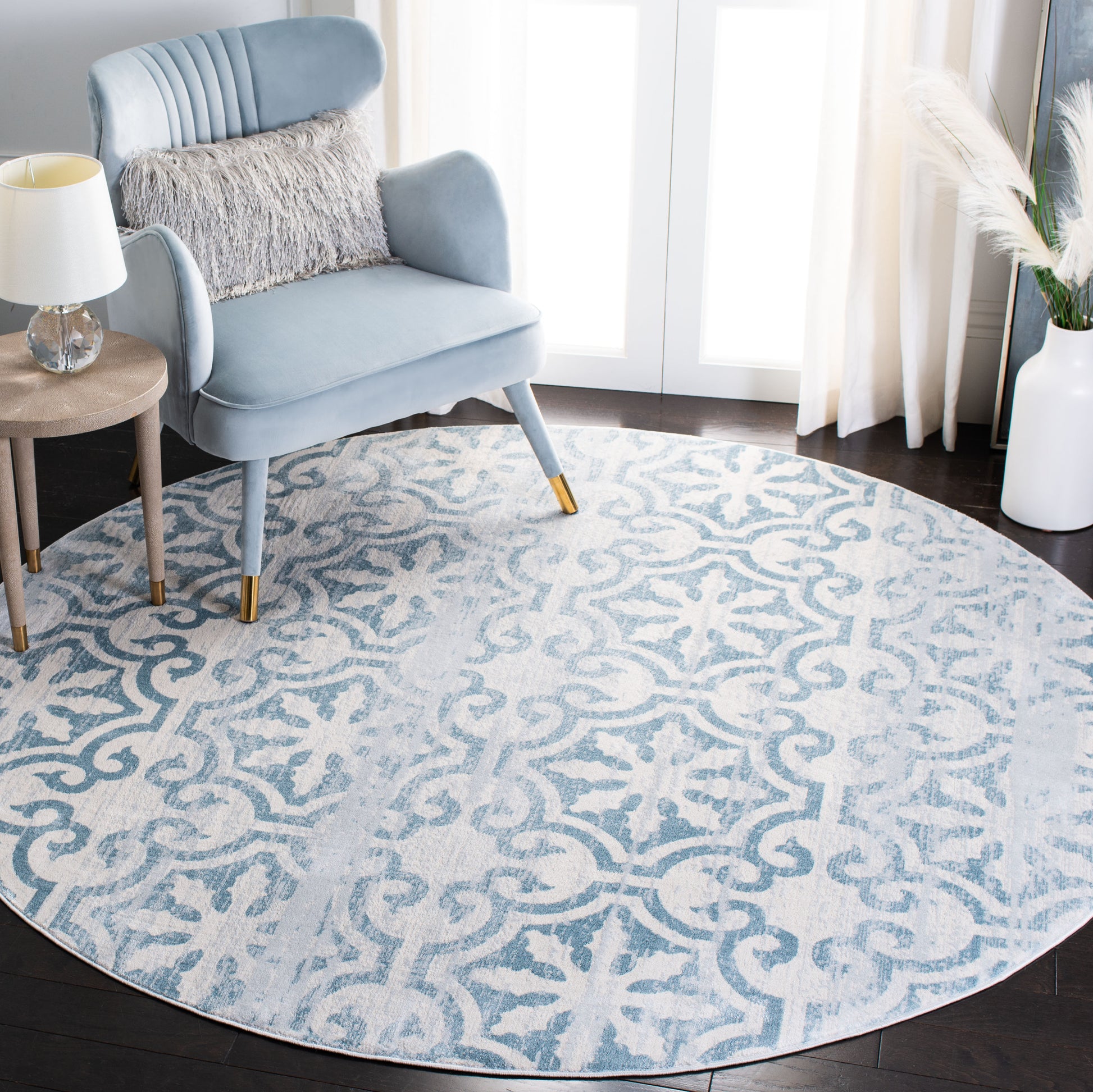 Safavieh Martha Stewart Msr0956K Turquoise/Ivory Area Rug