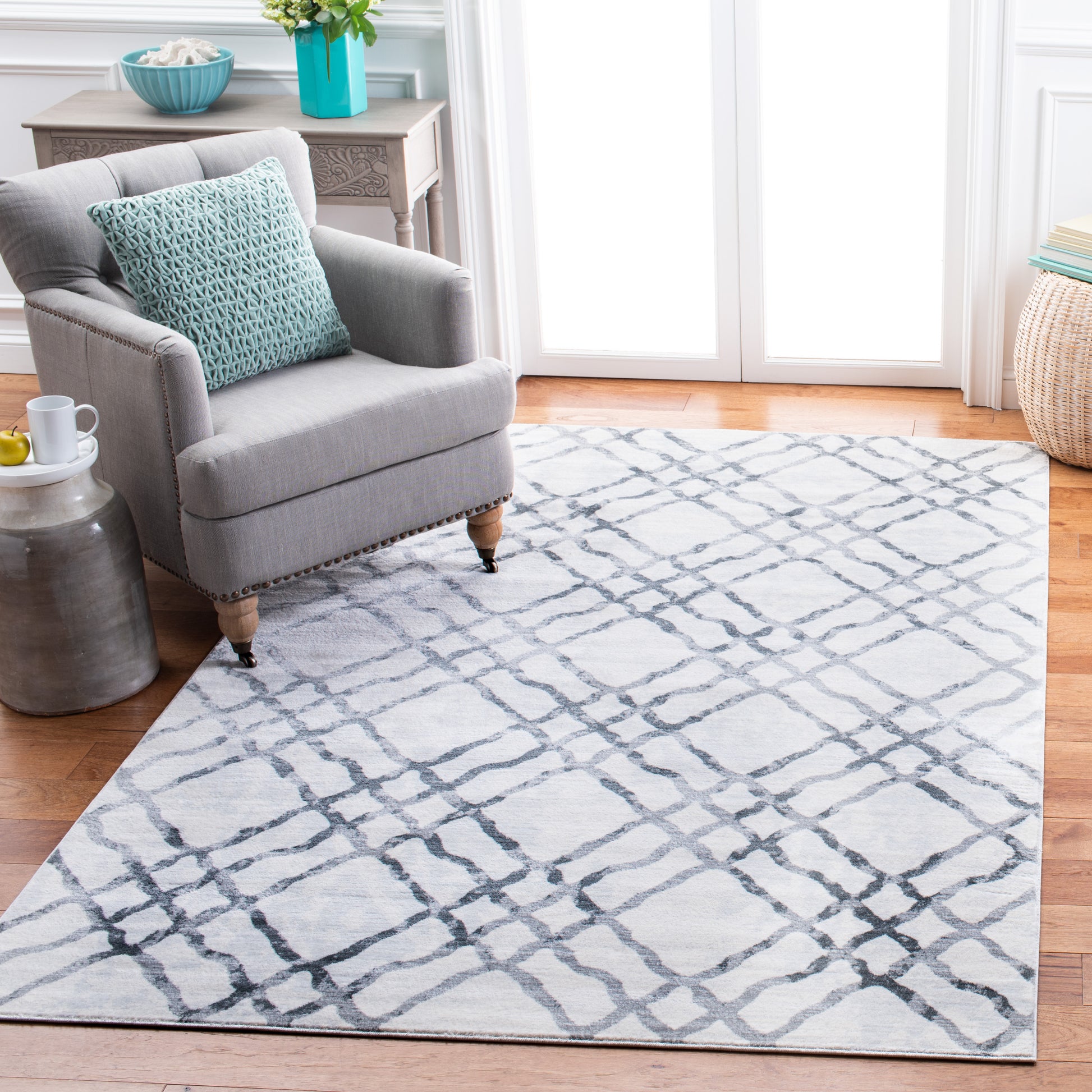 Safavieh Martha Stewart Msr0957B Ivory/Grey Area Rug