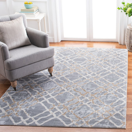 Safavieh Martha Stewart Msr0957G Silver/Ivory Area Rug