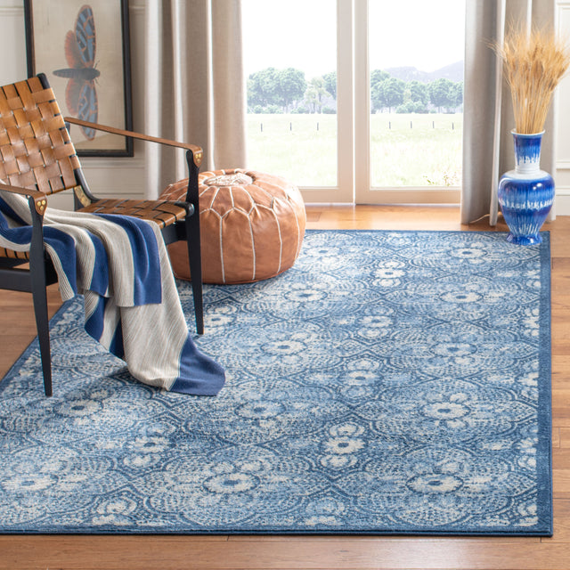 Safavieh Martha Stewart Msr2862N Navy/Creme Area Rug