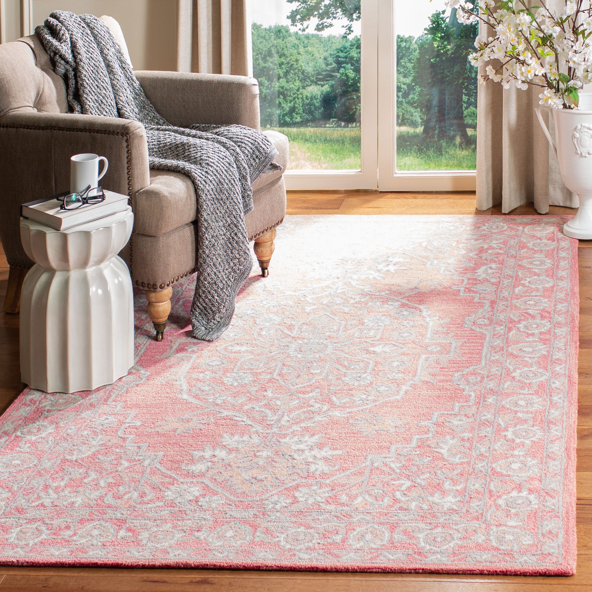 Safavieh Martha Stewart Msr3370U Pink/Ivory Area Rug