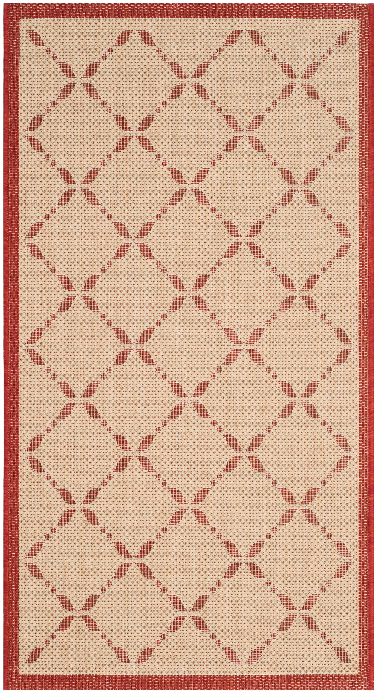 Safavieh Martha Stewart Msr4252 Creme/Red Rugs.