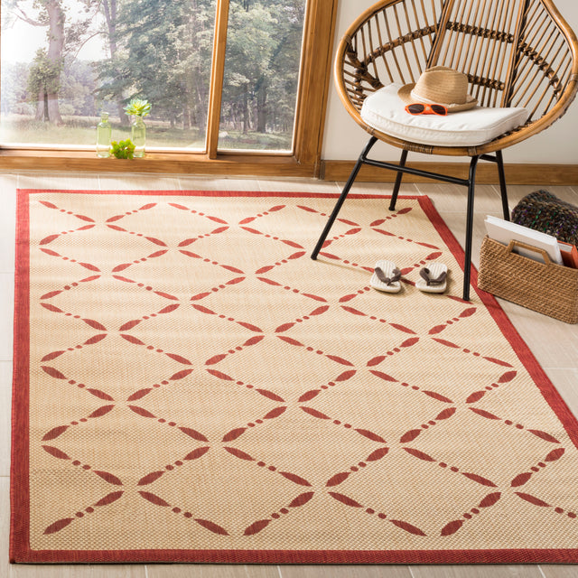 Safavieh Martha Stewart Msr4252 Creme/Red Area Rug