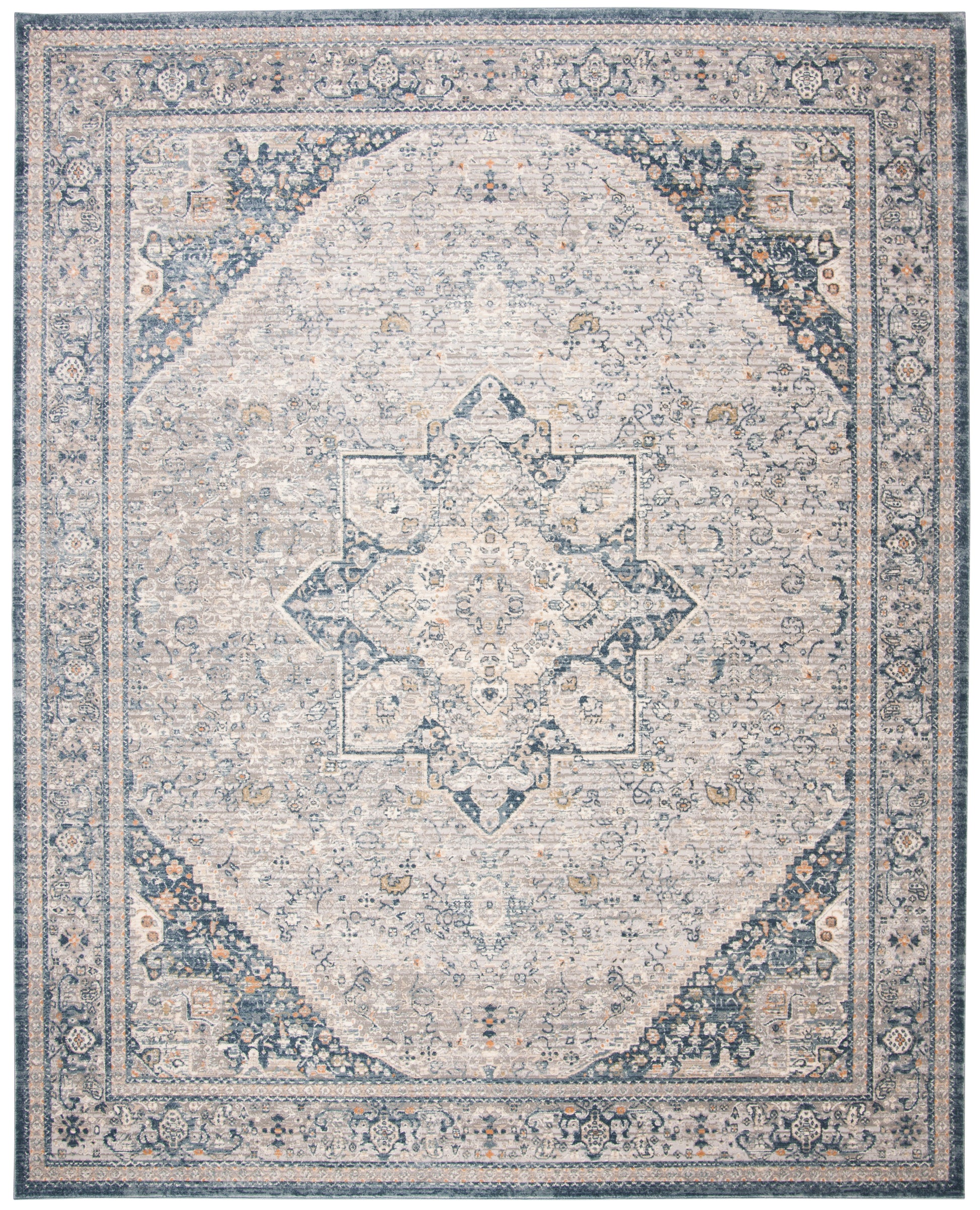 Safavieh Martha Stewart Msr689M Cream/Blue Area Rug