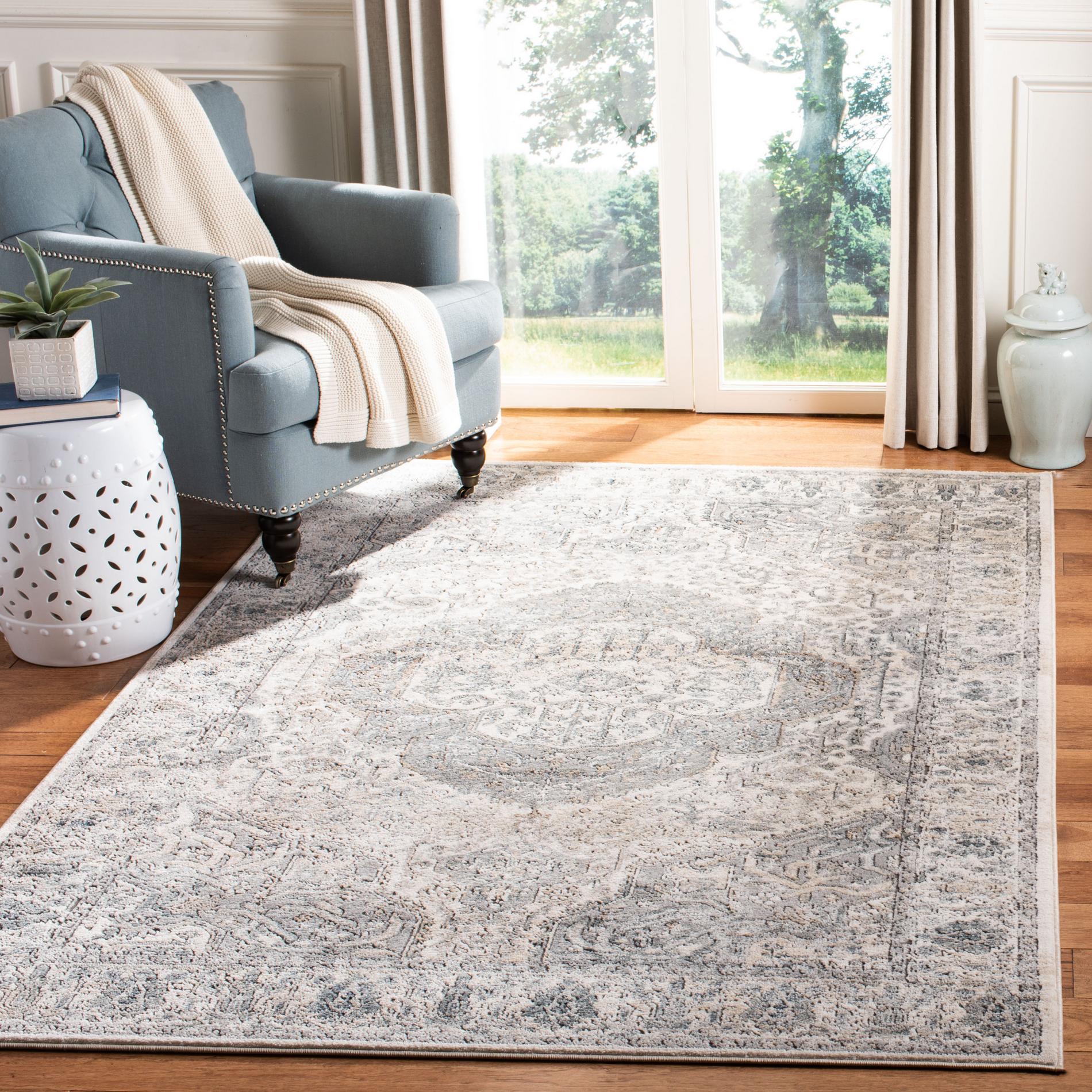 Safavieh Martha Stewart Msr867A Ivory/Grey Area Rug