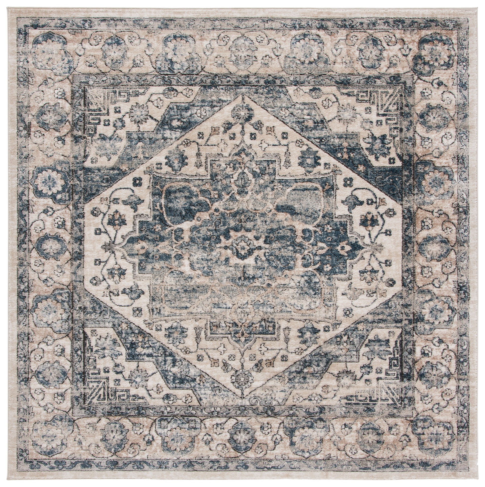 Safavieh Martha Stewart Msr868A Ivory/Blue Area Rug