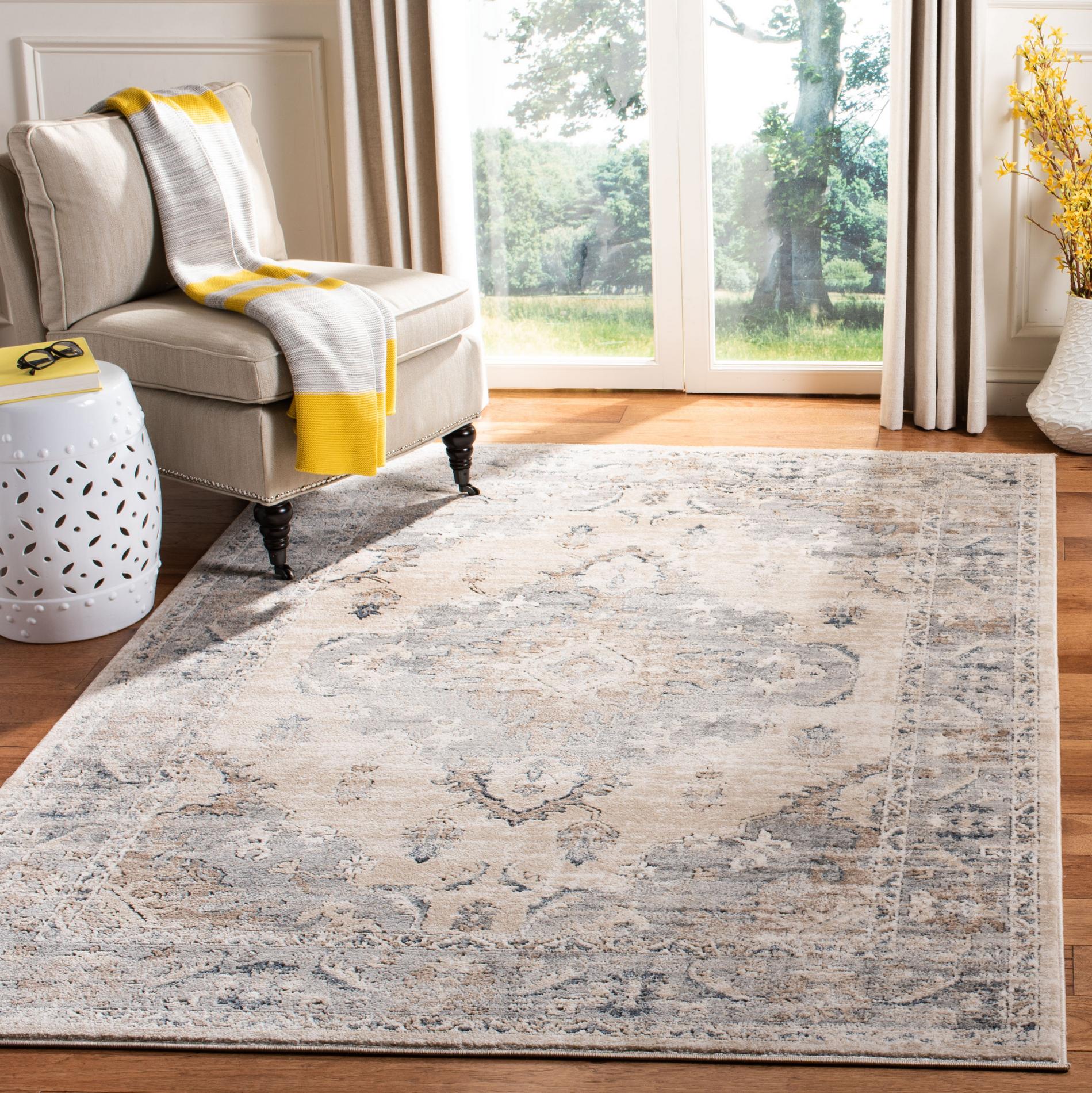 Safavieh Martha Stewart Msr898B Beige/Grey Area Rug