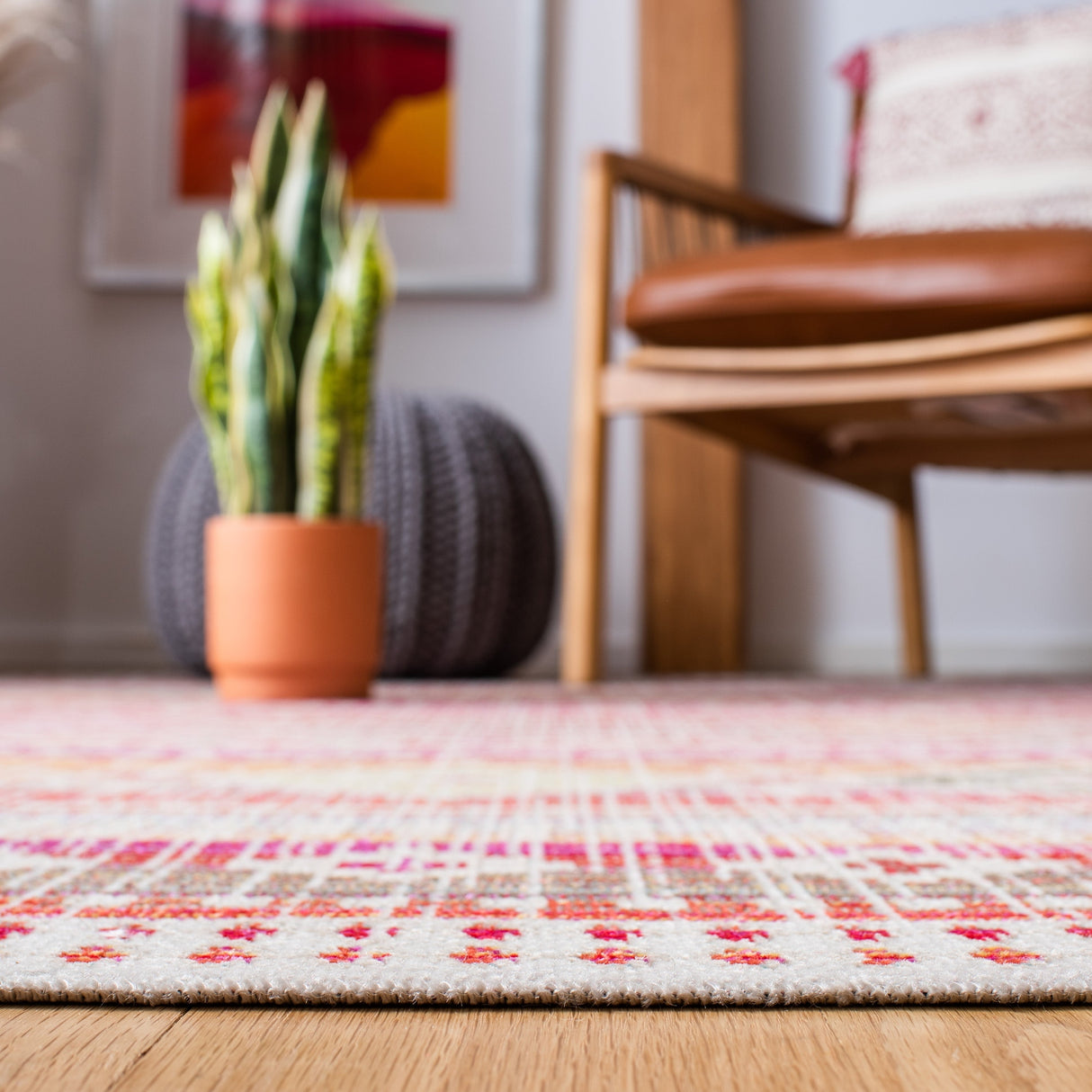 Safavieh Montage Mtg271Q Red/Fuchsia Rug.