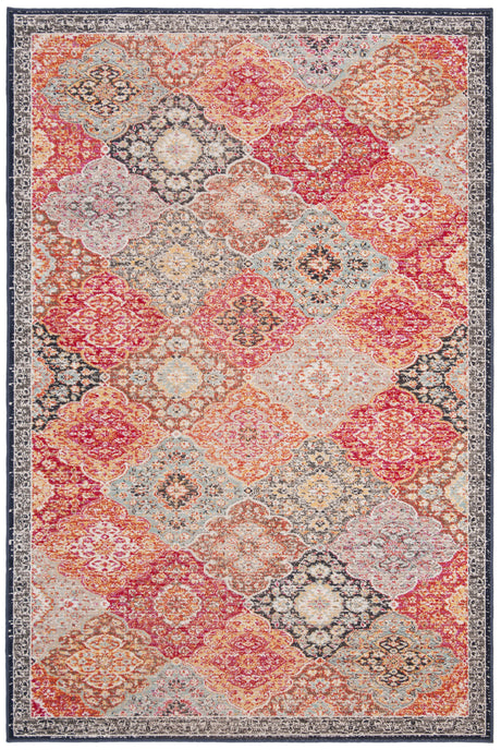 Safavieh Montage Mtg281Q Red/Aqua Area Rug