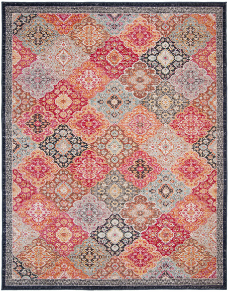 Safavieh Montage Mtg281Q Red/Aqua Area Rug