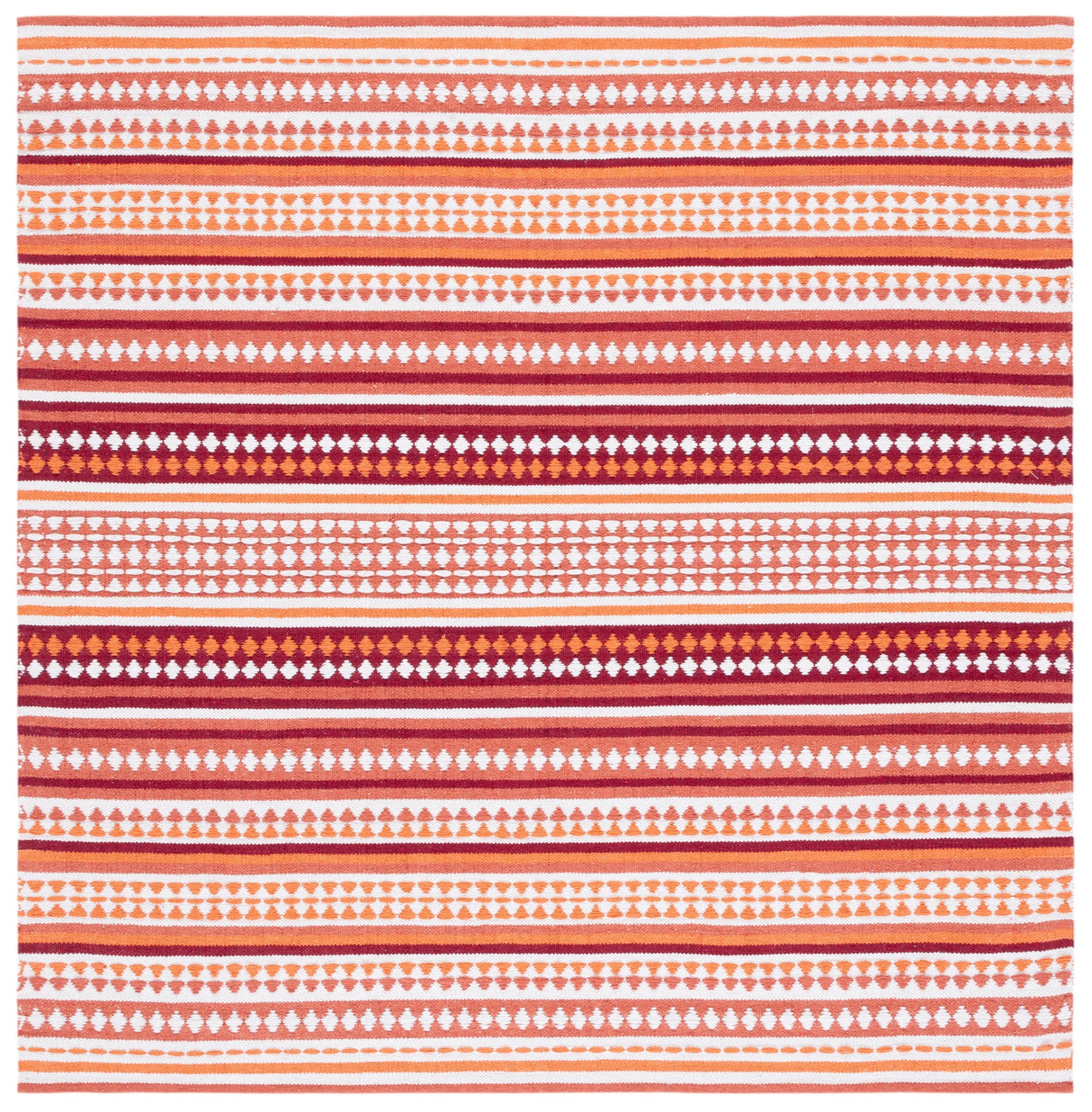 Safavieh Montauk Mtk451P Orange/Ivory Rug.