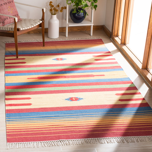 Safavieh Montauk Mtk554Q Red/Blue Area Rug