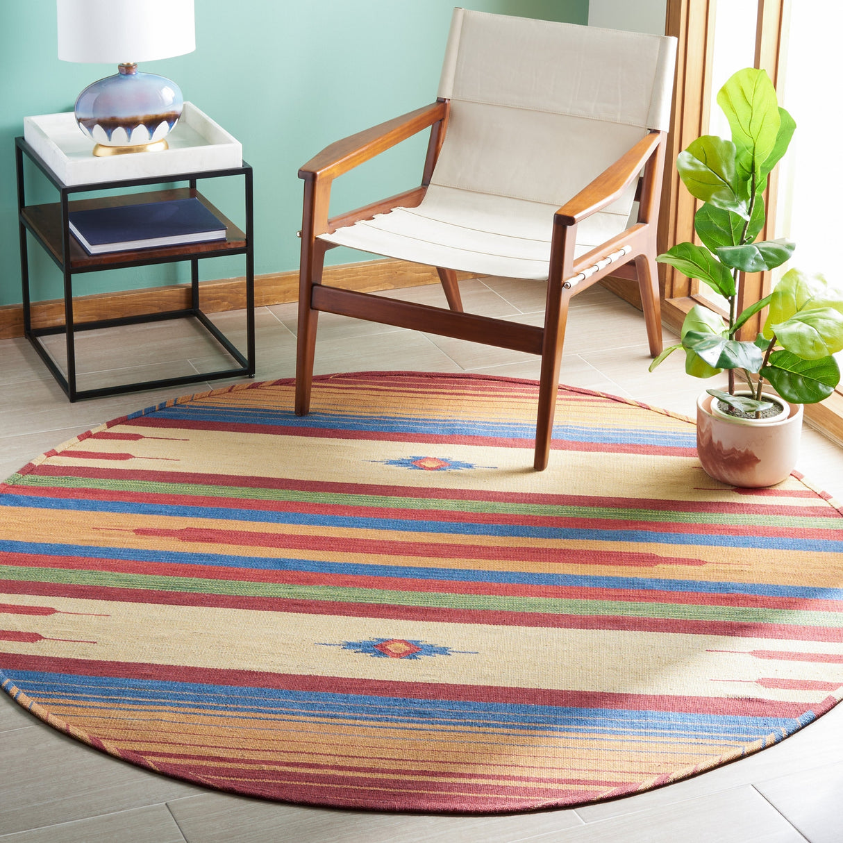 Safavieh Montauk Mtk554Q Red/Blue Rugs.