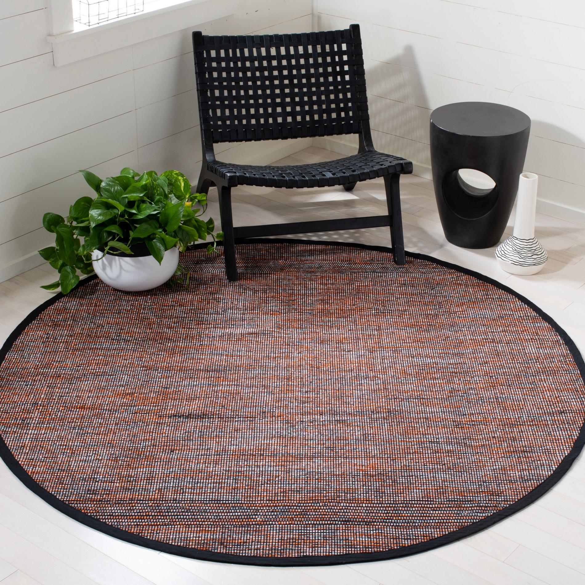 Safavieh Montauk Mtk620P Orange/Black Area Rug