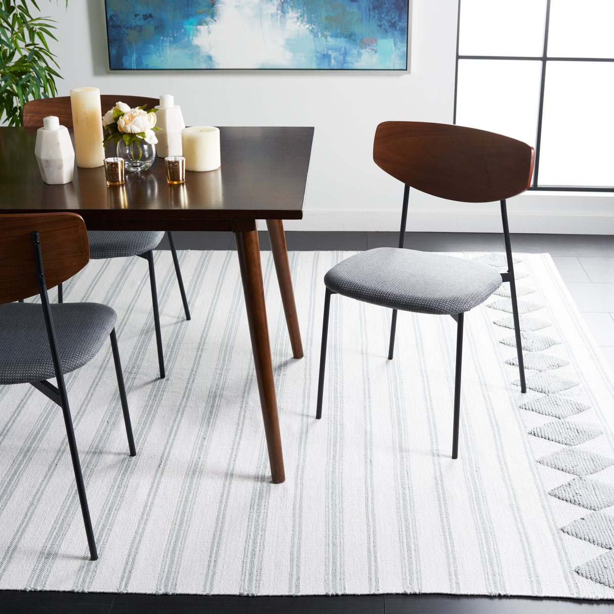 Safavieh Montauk Mtk708J Aqua/Ivory Rug.