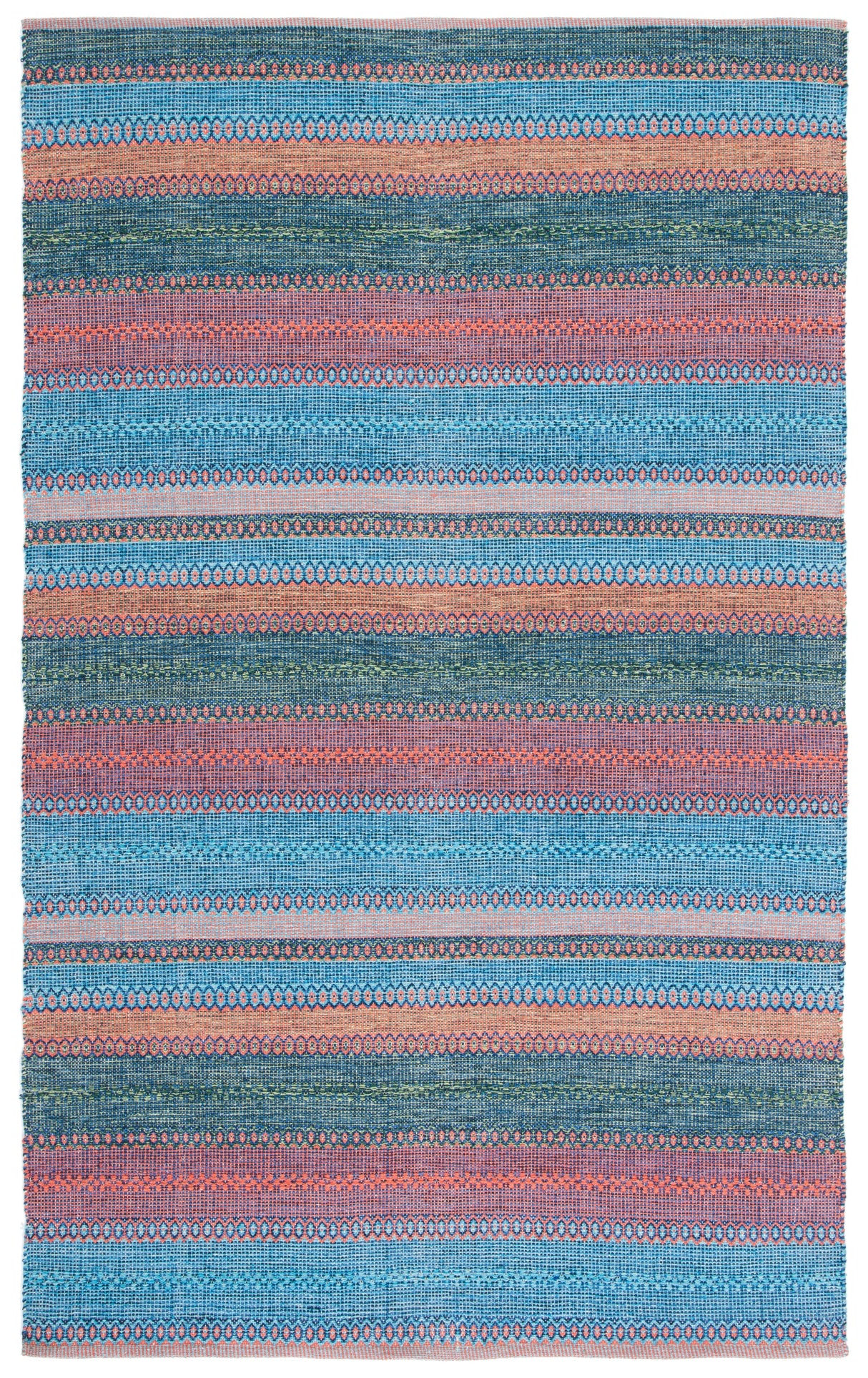 Safavieh Montauk Mtk851N Blue/Orange Rug.