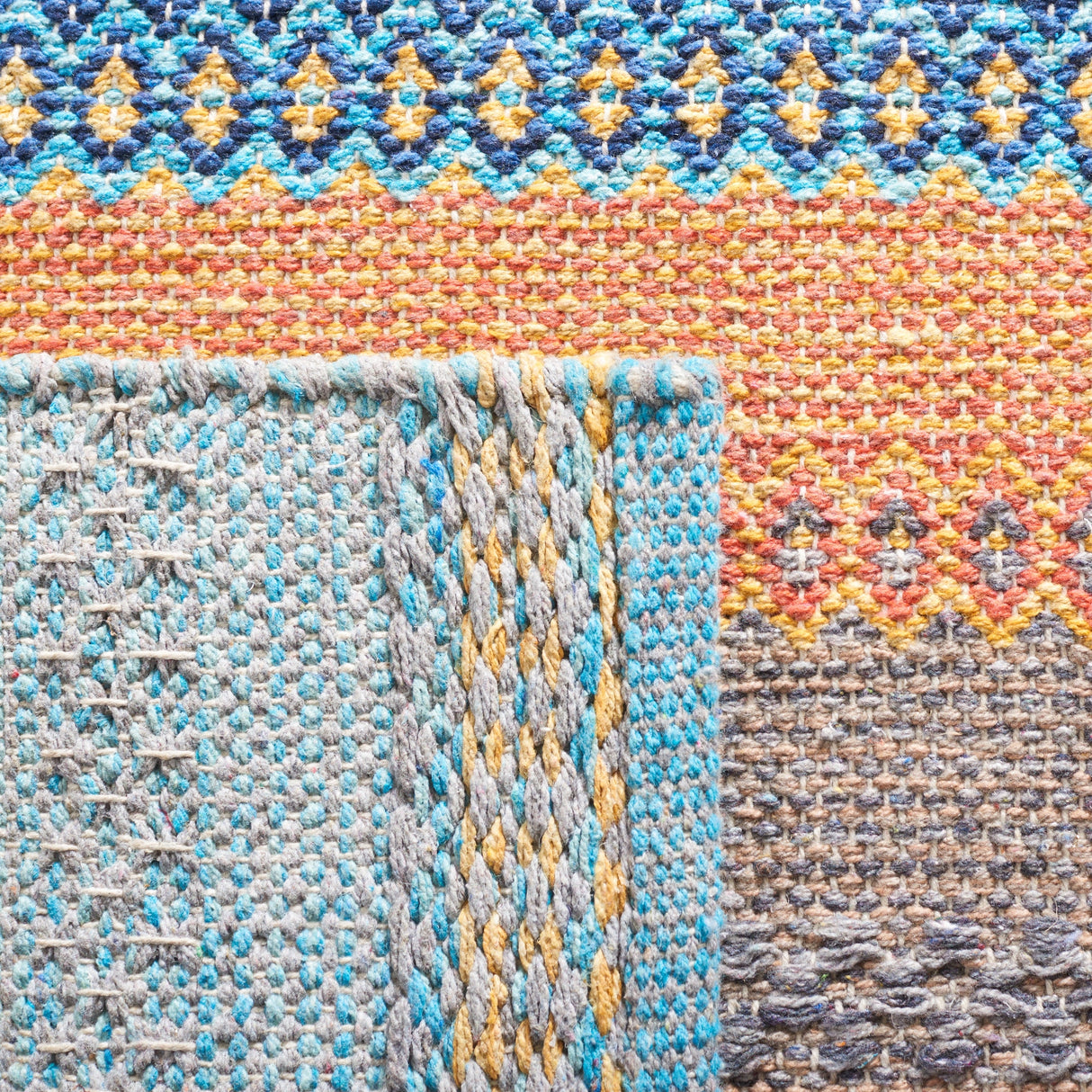 Safavieh Montauk Mtk851P Grey/Orange Rug.