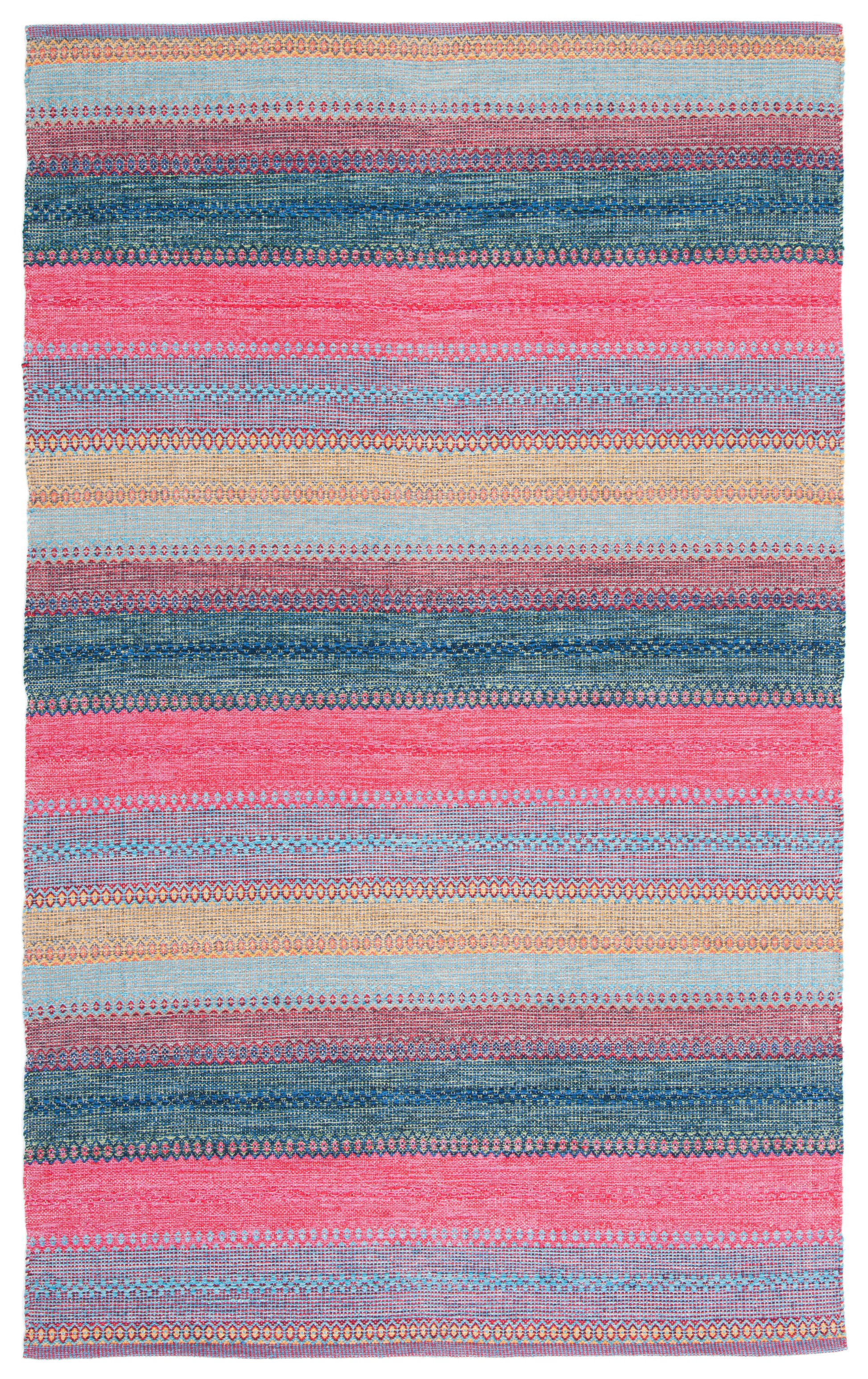 Safavieh Montauk Mtk851Q Red/Blue Area Rug