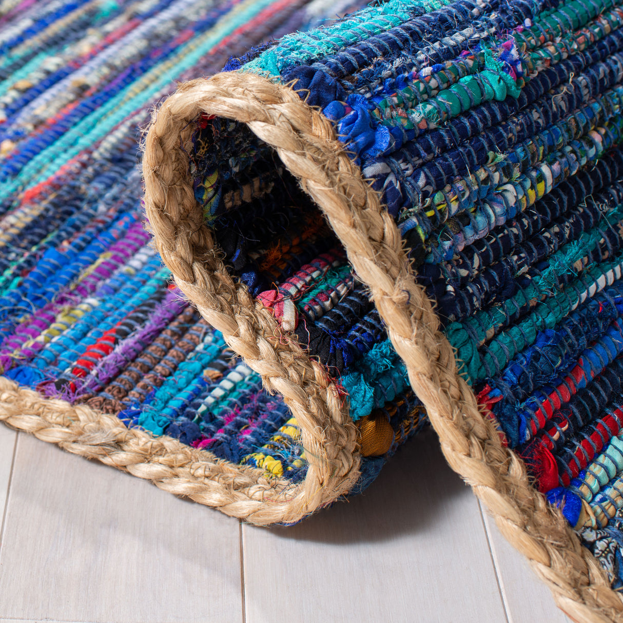 Safavieh Montauk Mtk960M Blue/Natural Rugs.